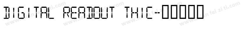 digital readout thic字体转换